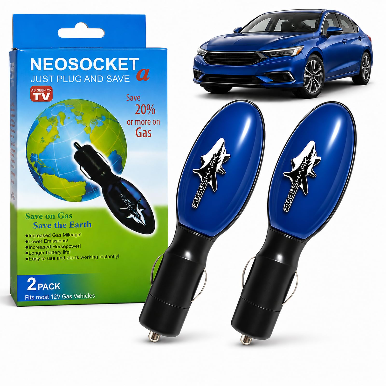 Photo 1 of 2026 Fuel Sync Gas Saver Device, 2 Pack Plug-in Gas Saver for Cars, Trucks, SUVs & Diesel Vehicles, 12V Automotive Fuel Saving Device, Compact Gas Economizer for City, Highway & Long-Distance Driving