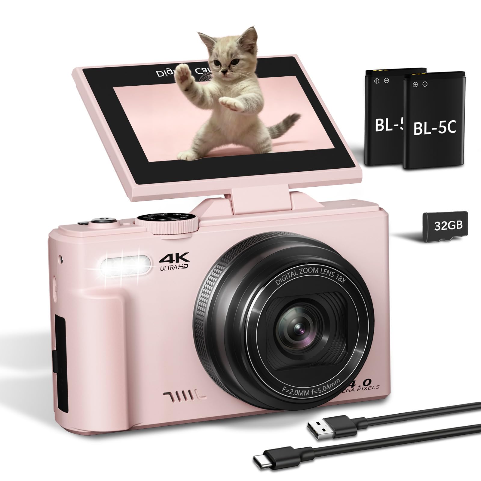 Amazon.com : 4K Digital Camera for Photography and Vlogging