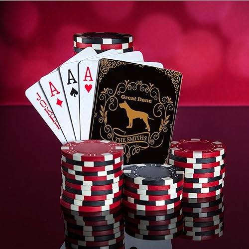 Miniatura 3 de Deargifts Cartas de juego para perros personalizadas con nombre, cartas de póquer para amantes de los perros, baraja personalizada de cartas de