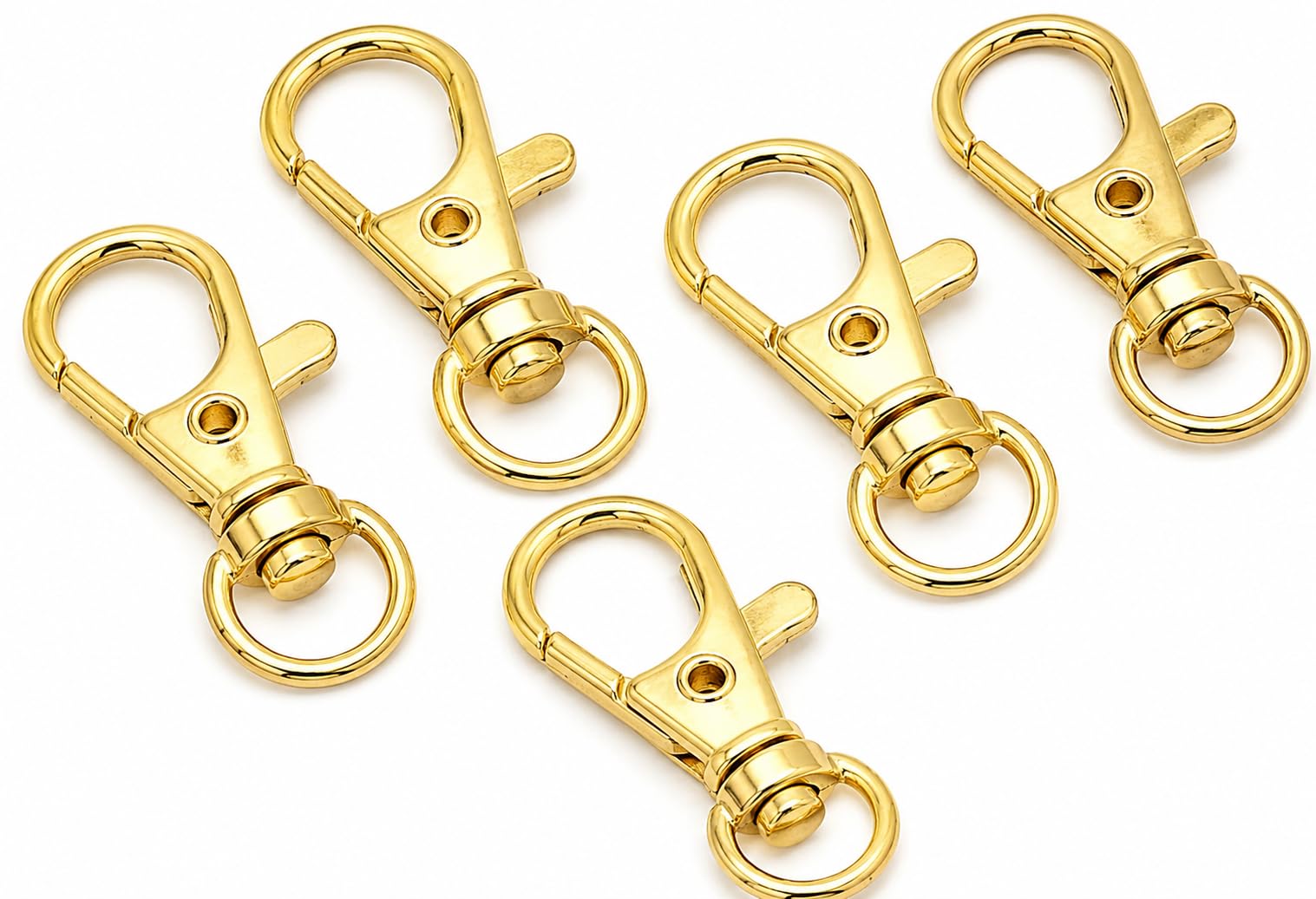 MOREL Premium Metal Lobster Claw for Leather Bag Handbag Belt Strap, Keychain |Golden Lobster Claw 3.5 CM-5PCS|-image-31