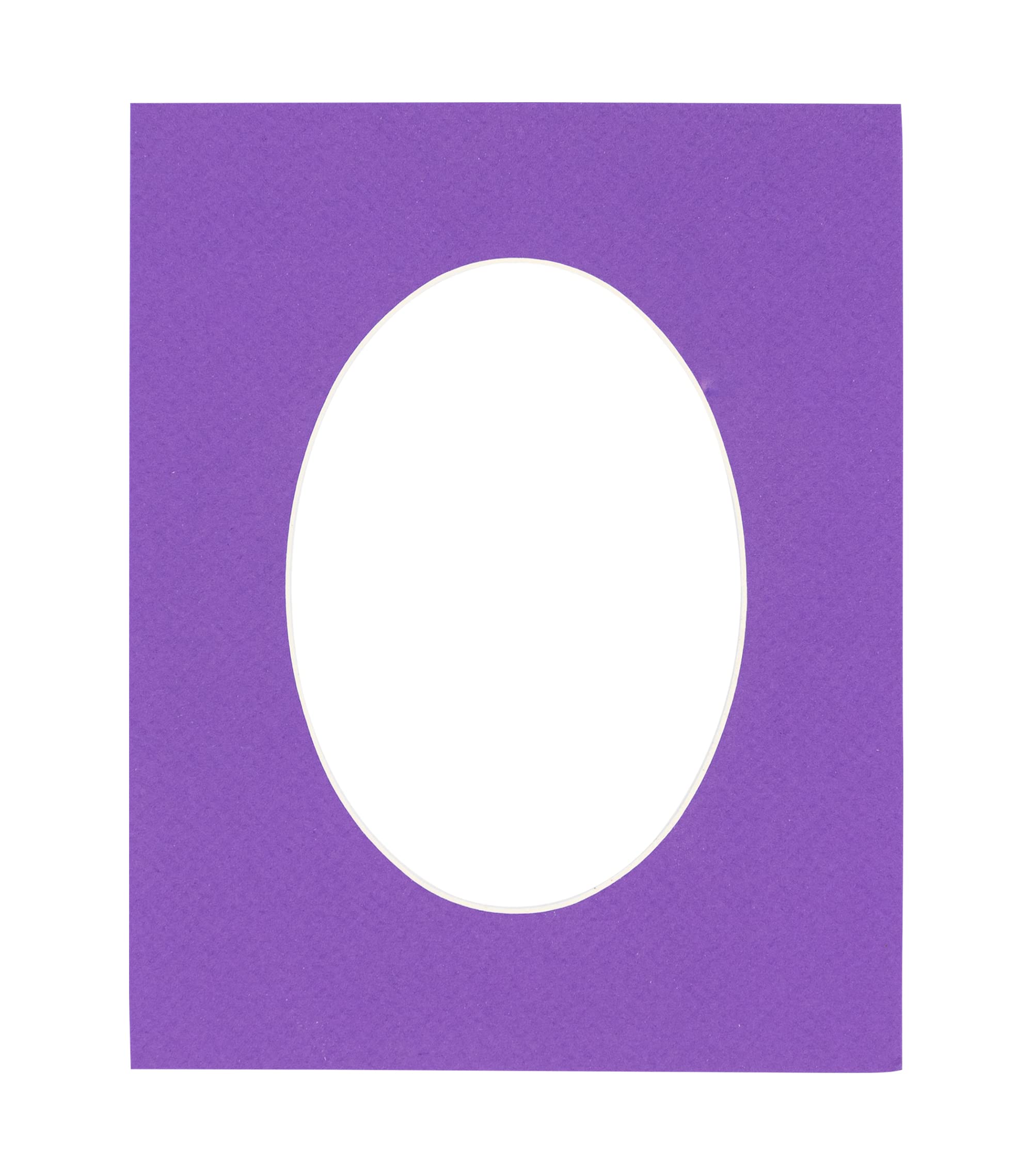 16x20 Mat Bevel Cut for 13.5x17 Photos - Precut Purple Oval Shaped Photo Mat Board Opening - Acid Free Matte to Protect Your Pictures - Bevel Cut for Family Photos, Pack of 1 Matboard Show Kit with