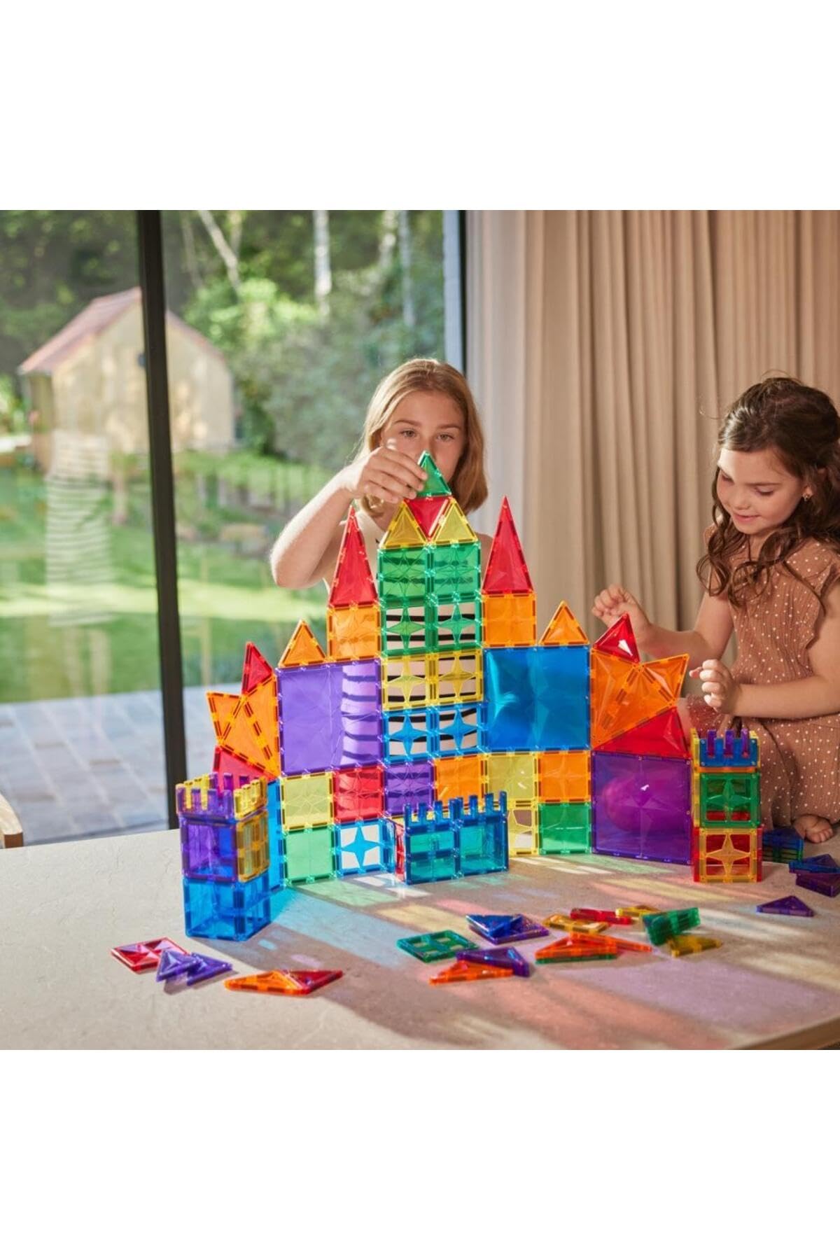 Erfindungs-Bausatz in Knallfarben 110 Teile, langlebiges Magnetspielzeug, Robustes Lernspielzeug, erweiterbare Sets, für Kinder ab 3 Jahren