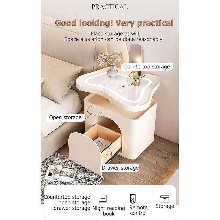 【※ひなた】③送料2750円＋テーブル15000円 サイドテーブル ナイトテーブル ベットサイドテーブル 多機能