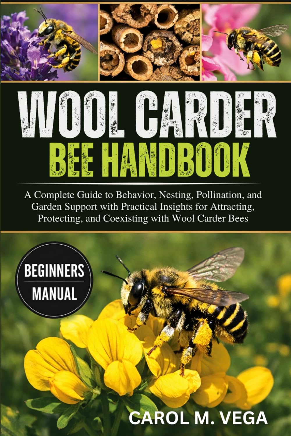 WOOL CARDER BEE HANDBOOK: A Complete Guide to Behavior, Nesting, Pollination, and Garden Support with Practical Insights for Attracting, Protecting, and Coexisting with Wool Carder Bees