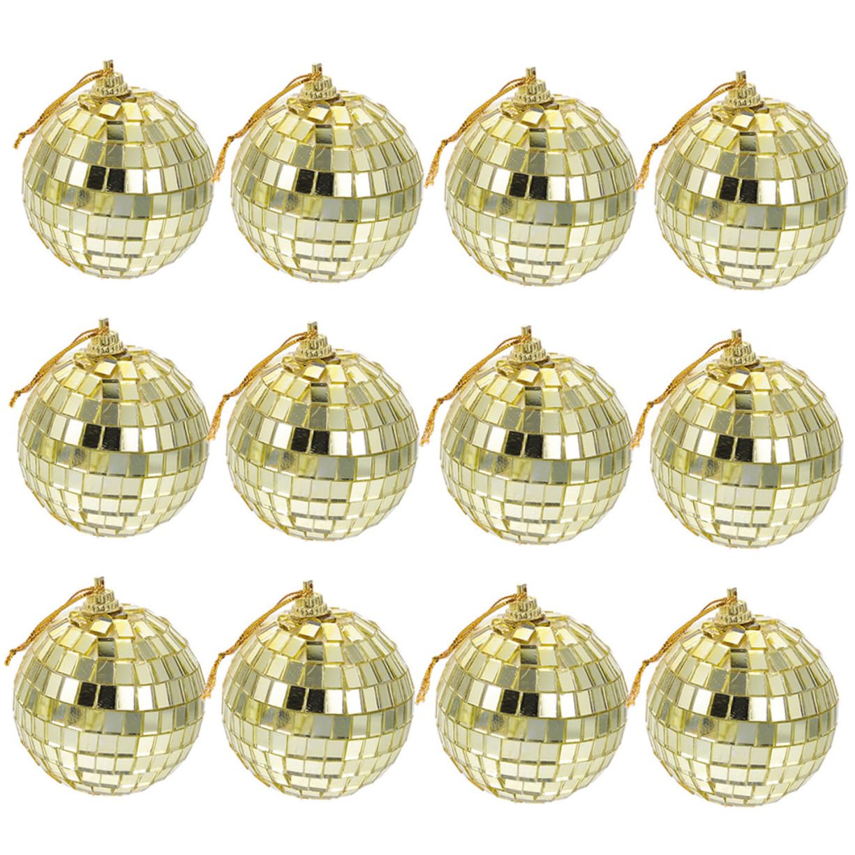 Abaodam Small Disco Ball Mirror Balls 12pcs Reflective Christmas Tree Ornaments Xmas Decor