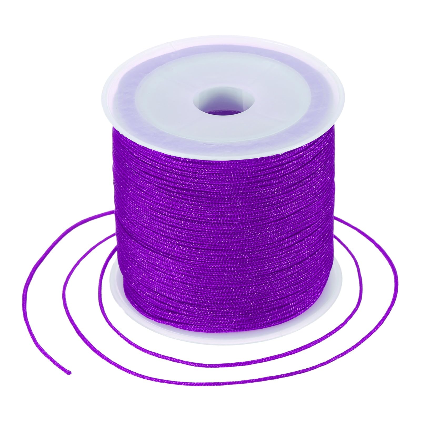 sourcing map 0.8mm Nylon String for Bracelets, 44 Yards Satin Nylon Beading Thread Chinese Knotting Cord for Jewelry Making DIY Craft Beading Friendship Necklace Bracelet(Dark Purple) — image 1
