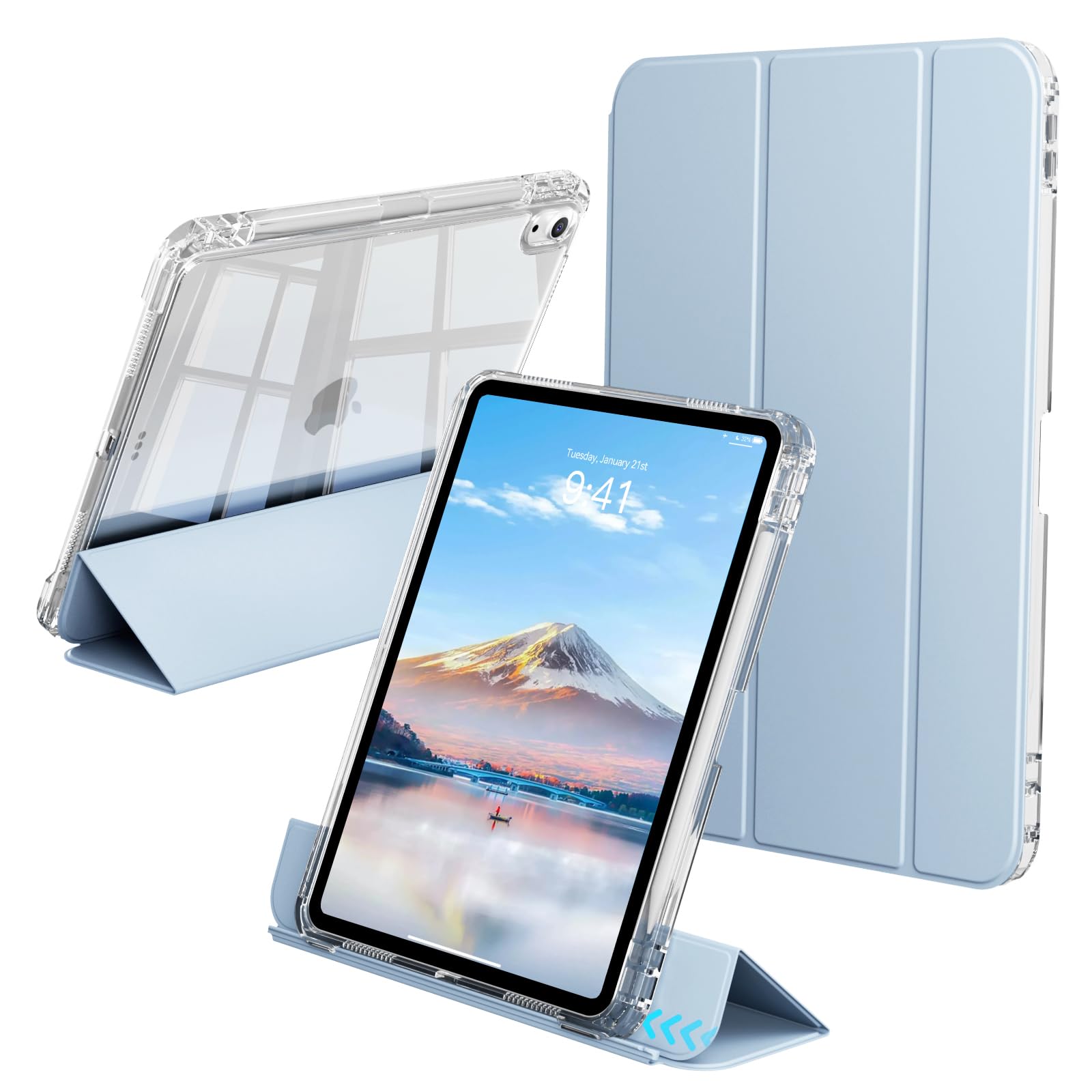 ZOPSGYU Detachable Case for iPad (A16) 11th/10th Generation 11 Inch/10.9 Inch (2025/2022) with Pencil Holder - 2-in-1 Removable Sliding Cover with