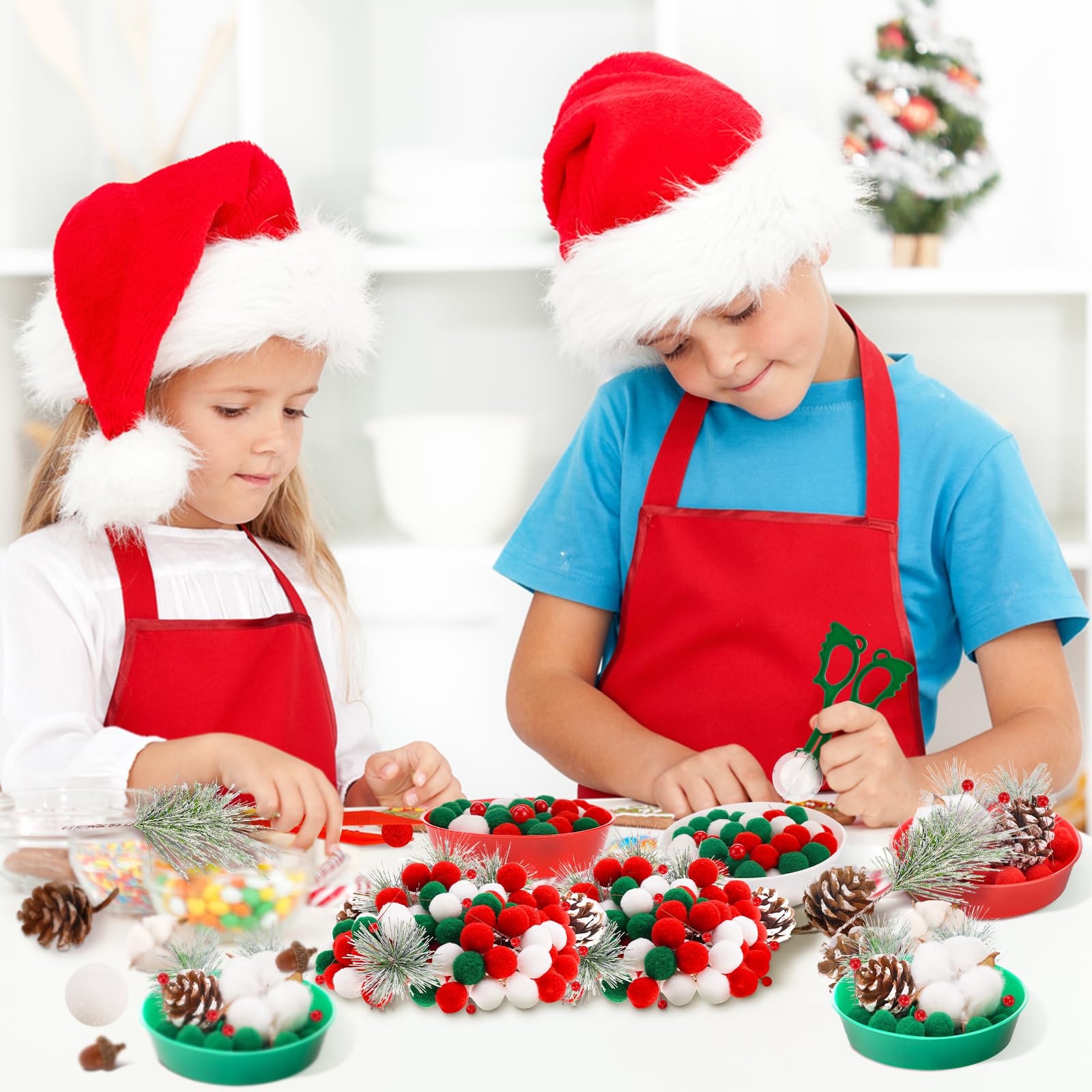 161 Pcs Christmas Sensory Bin Filler Fine Motor Toys Counting Sorting Christmas Winter Sensory Bin Items Christmas Sensory Bin Toys Christmas Counts for Early Childhood Preschool Education Activities - Image 3