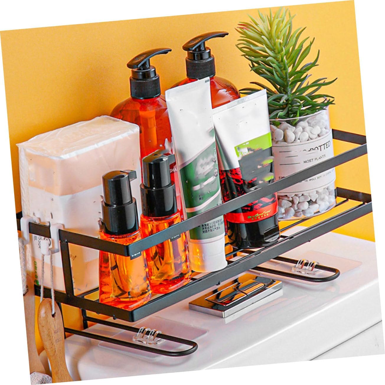 CHILDWEET 1set Storage Rack for Bathroom Over Toilet Tank Shelf for Practical Sundry Organization Space-Saving Bathroom Storage