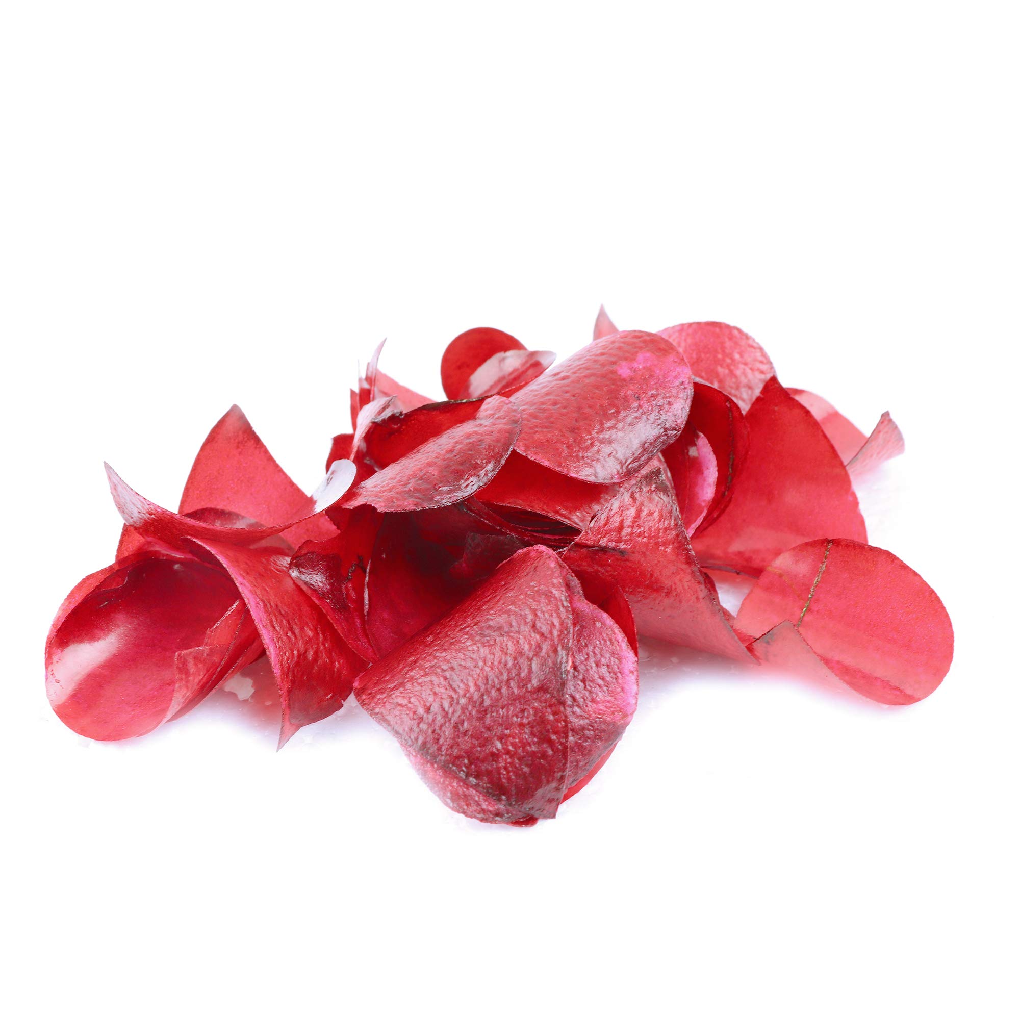 Crystal Candy Red-with-Gold Edible Petals - Colorful Edible Flowers Petal for Cakes, Cupcakes, and Cake Decorations - Suitable for All Cakes and Baked Goods - 1 Jar of 6 Grams, 40 Petals