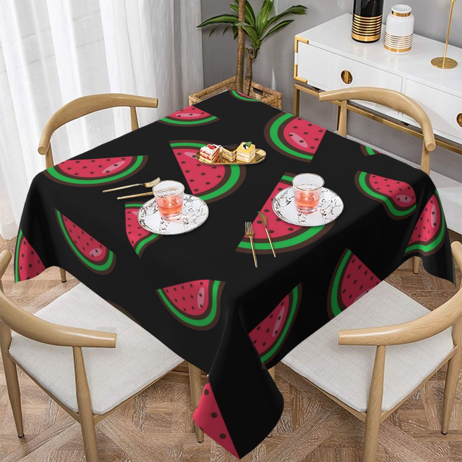 Nappe pastèque rouge imperméable pour protéger votre table des taches