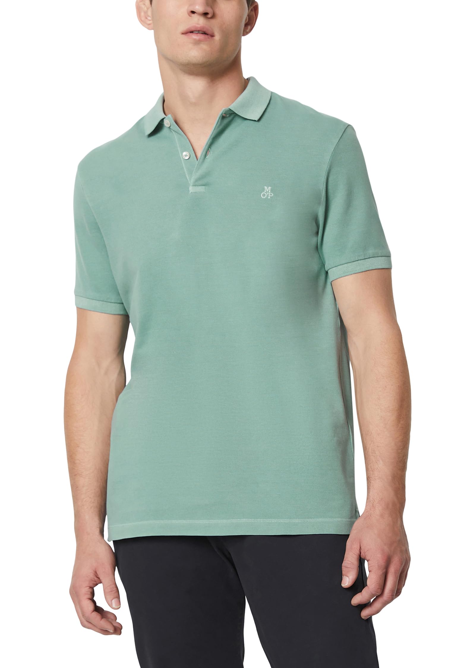 Marc O'Polo Herren Kurzarm-Poloshirt mit Knopfleiste Shaped Fit