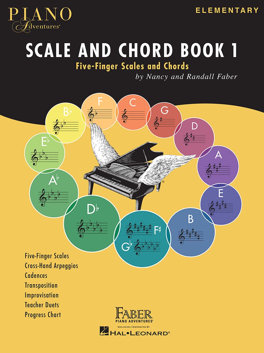 Piano Adventures: Scale and Chord Book 1 - Five-Finger Scales and Chords | Beginner Piano Technique Workbook | Sheet Music Book for with Arpeggios and ... Piano Method Book (Faber Piano Adventures) Paperback – February 1, 2014