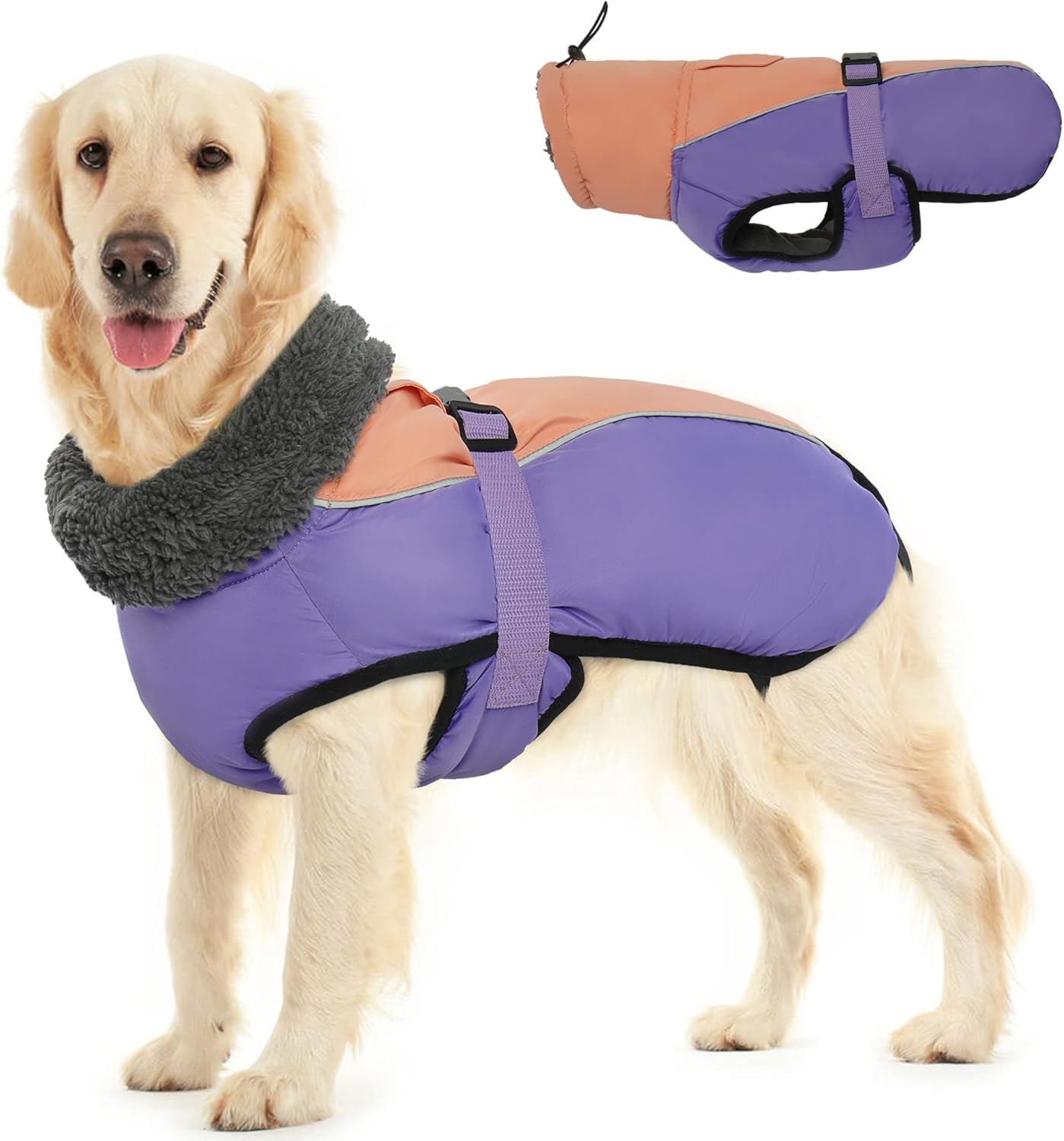 IDOMIK Dog Coat Warm Dog Winter Coat, Waterproof Dog