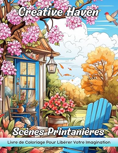 Creative Haven Scènes Printanières Livre de Coloriage: Coloriage De Scènes De Printemps De Havre Créative, Designs Fantaisistes Pour La Joie Artistique Et La Relaxation