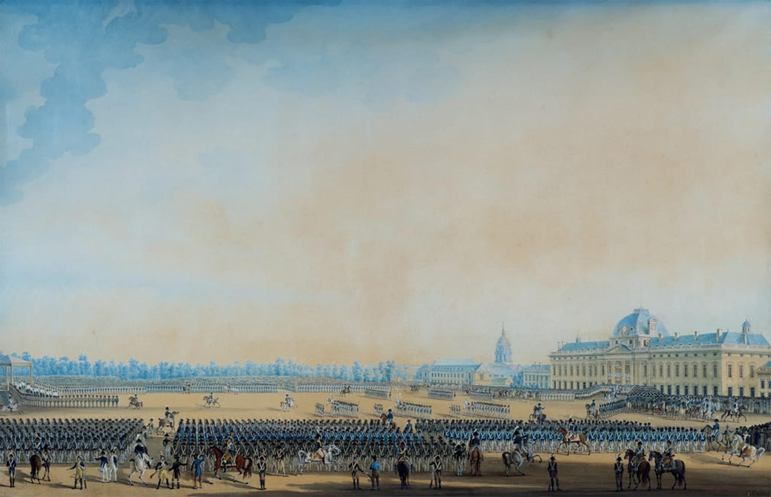 Tableaux posters impression toile Champ-de-mars Anton Ignaz Melling 60x90 - 5