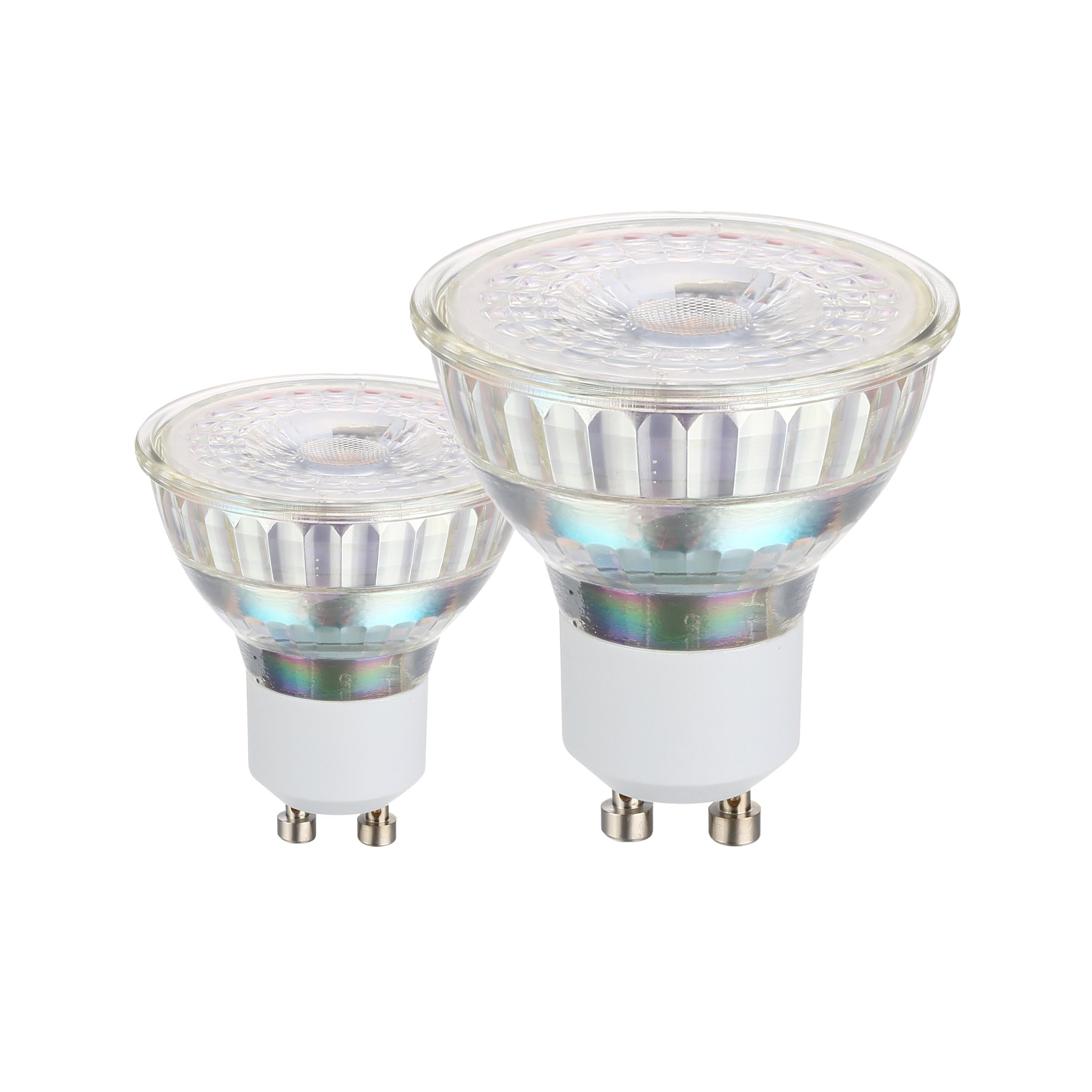 Eglo Set of 2 LED Light Bulbs, GU10 Reflector Lamps, 4.5 watts Each (Equivalent to 50 watt), 345 Lumen, Warm White Glow, 3000 Kelvin, spotlights, Ø 2"