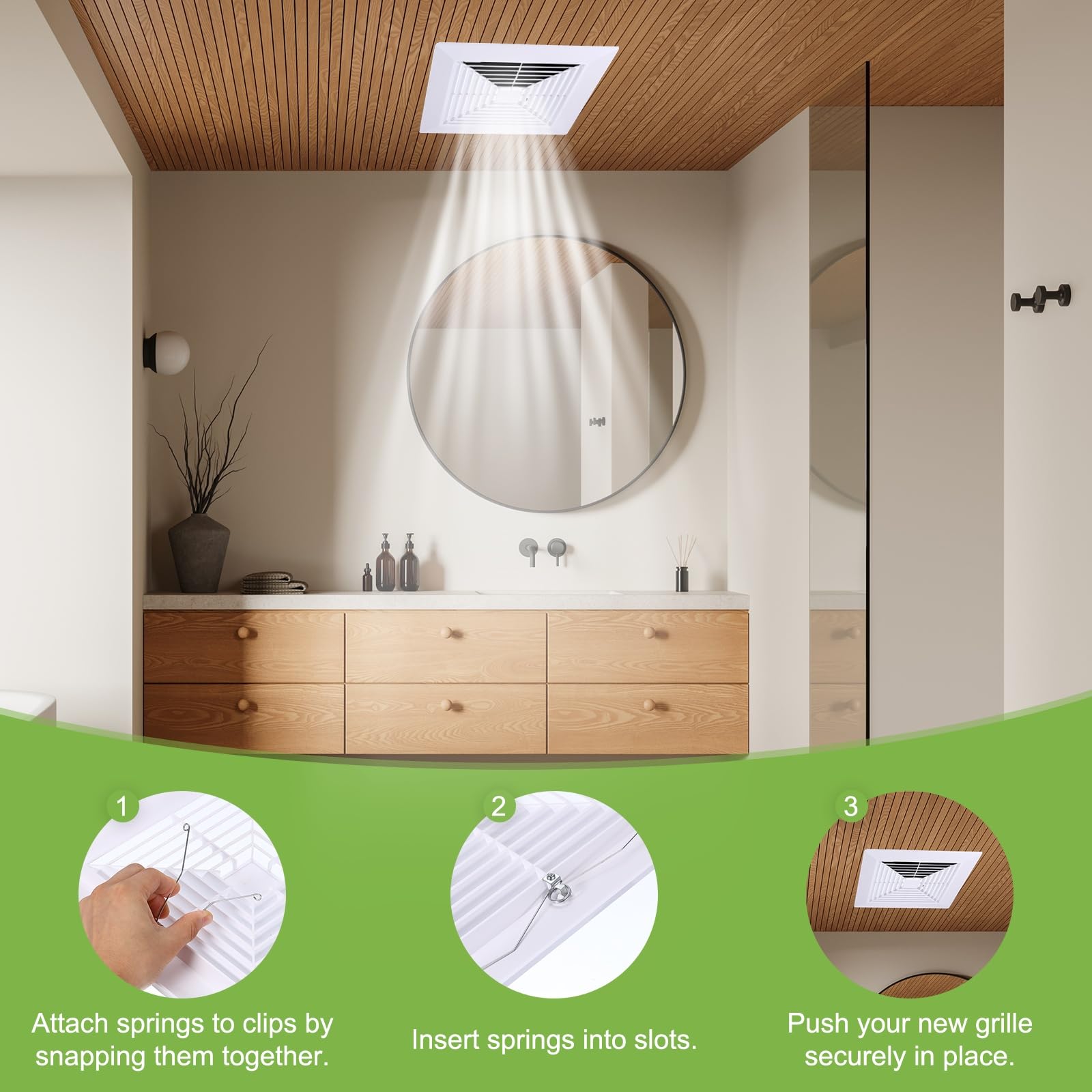 PATIKIL 9x9 Inch Bathroom Exhaust Fan Cover - Image 4