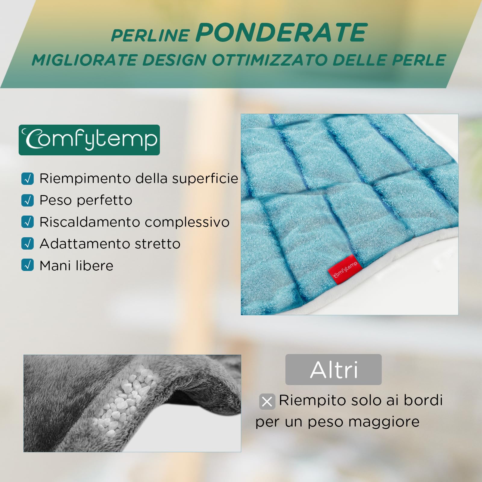 Comfytemp Cuscinetto Termico per Collo, 9 Livelli di Calore, Cuscinetto Termico per Spalla e alla Schiena, Scaldacollo Elettrico per Cervicale, Spegnimento Automatico, Lavabile in Macchina, 48×56cm