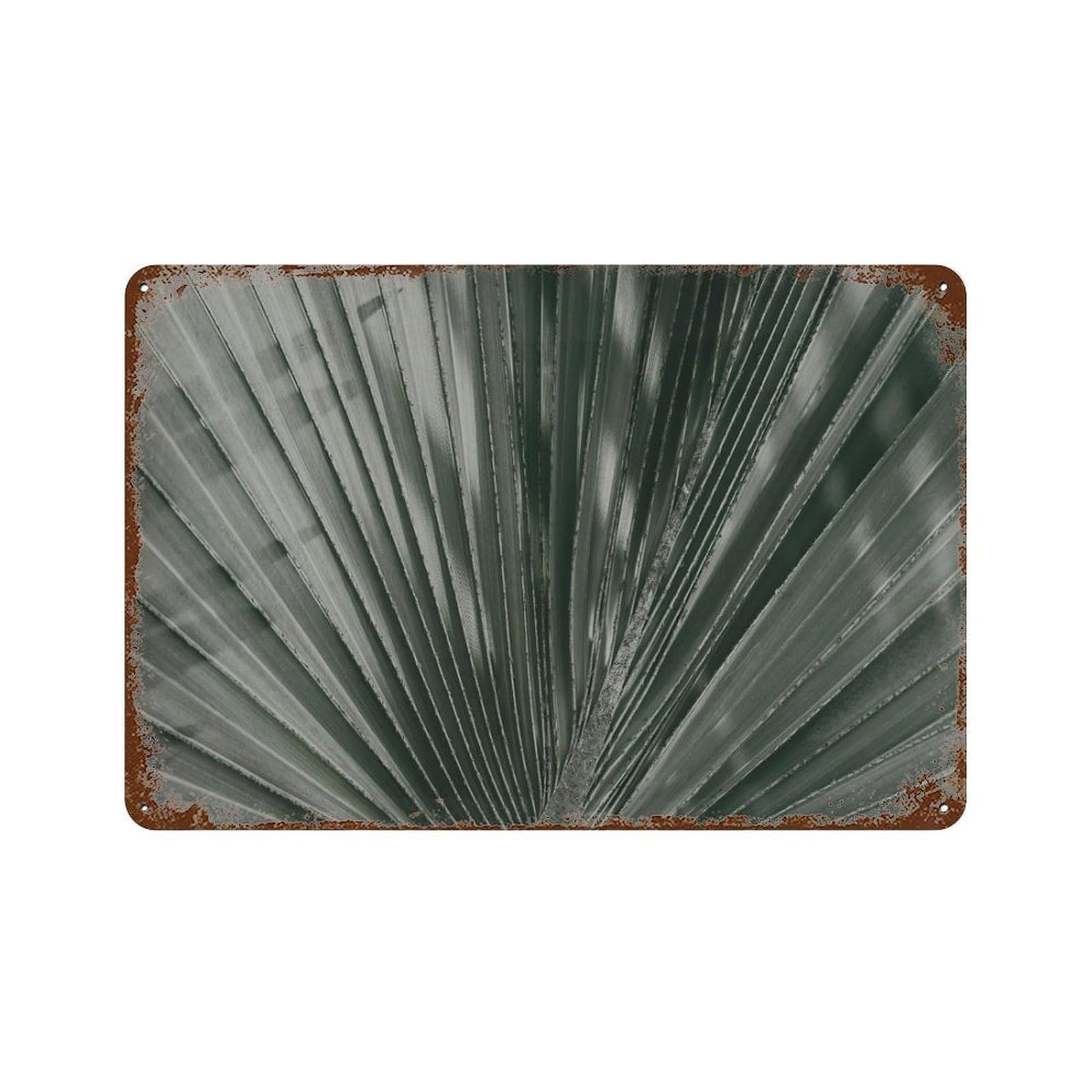 xiaoxiaoshen Dark Tropical Leaf Modern Botanical Wall Decor Art Metal Tin Poster Modern Home Decor Art Home Bar Shop Decorations Vintage Sign 20x30cm