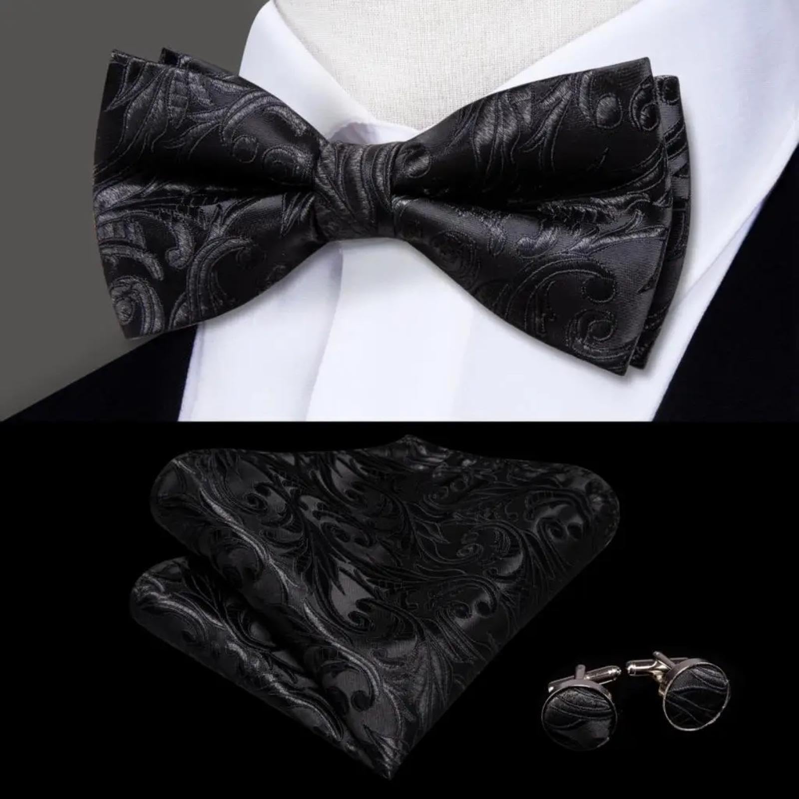 Hosenträger Suspender Florales Herren-Hosenträger-Set Mit Fliege Und Manschettenknöpfen Verstellbar Mit 6 Clips Y-Rückenträger Für Männliches Business