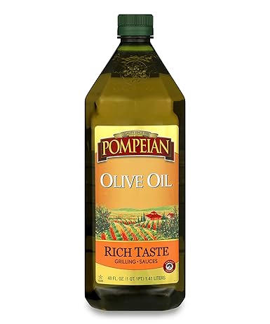 Pompeian Rich Taste Olive Oil, Rich, Full Flavor, Perfect for Grilling & Sauces, Naturally Gluten Free, Non-Allergenic, Non-GMO, 48 FL. OZ.