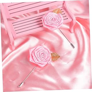 broche de flor de tela broche Broche de ramilletes para el baile de graduación solapa para hombre decoración pasador para el para las mujeres rosa