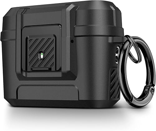 Youtec Funda protectora para AirPods Pro de 2 generación 2022, AirPods Pro 2 con candado Gen 2 militar, resistente, a prueba de golpes, con llavero