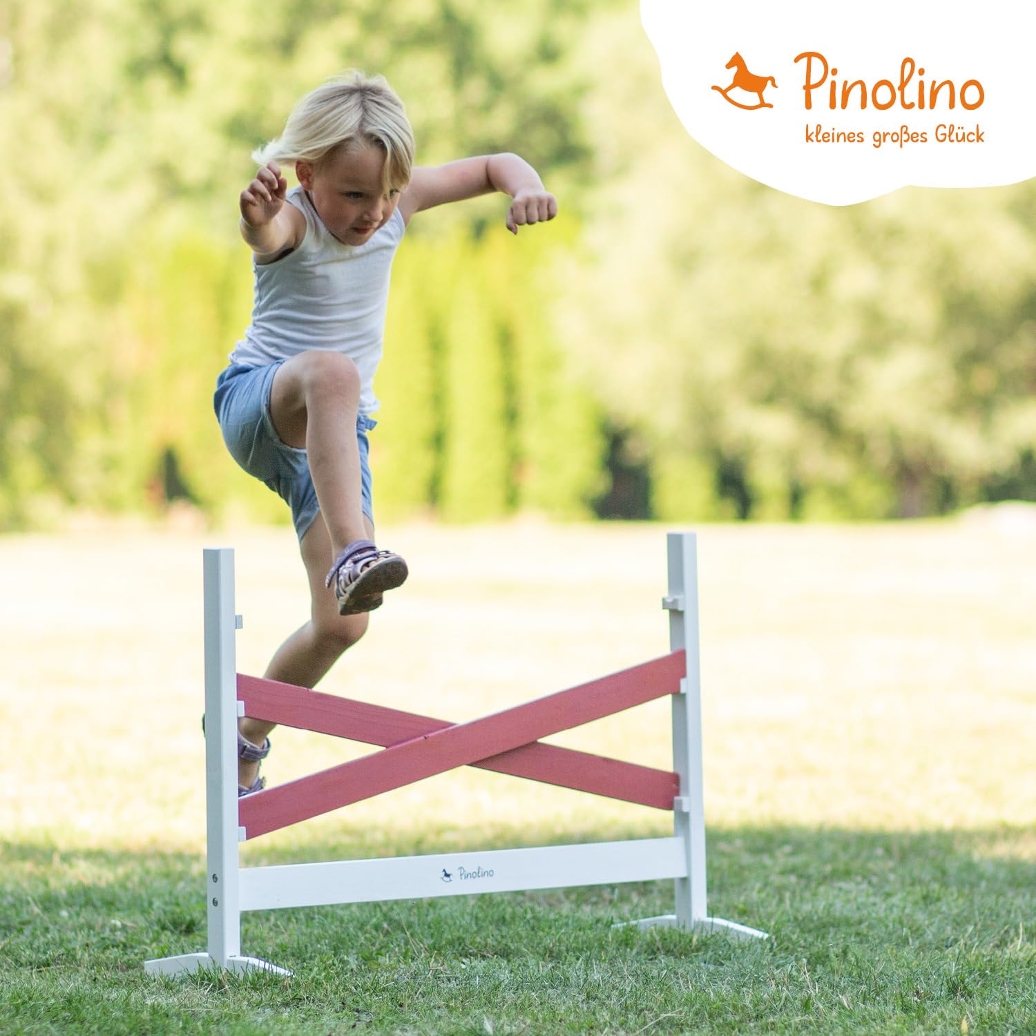 PINOLINO Obstáculos para los Niños, 2 saltos empinados, 1 cavaletti, colorido