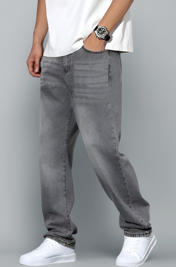 Ben Martin Men Jeans || Baggy Fit Jean's for Man || Loose Fit High Rise Denim || Stretchable Casual Wear Jean,s || Dance Rap Rapping Style Pant for Men || Denim Cotton Jeans (2)