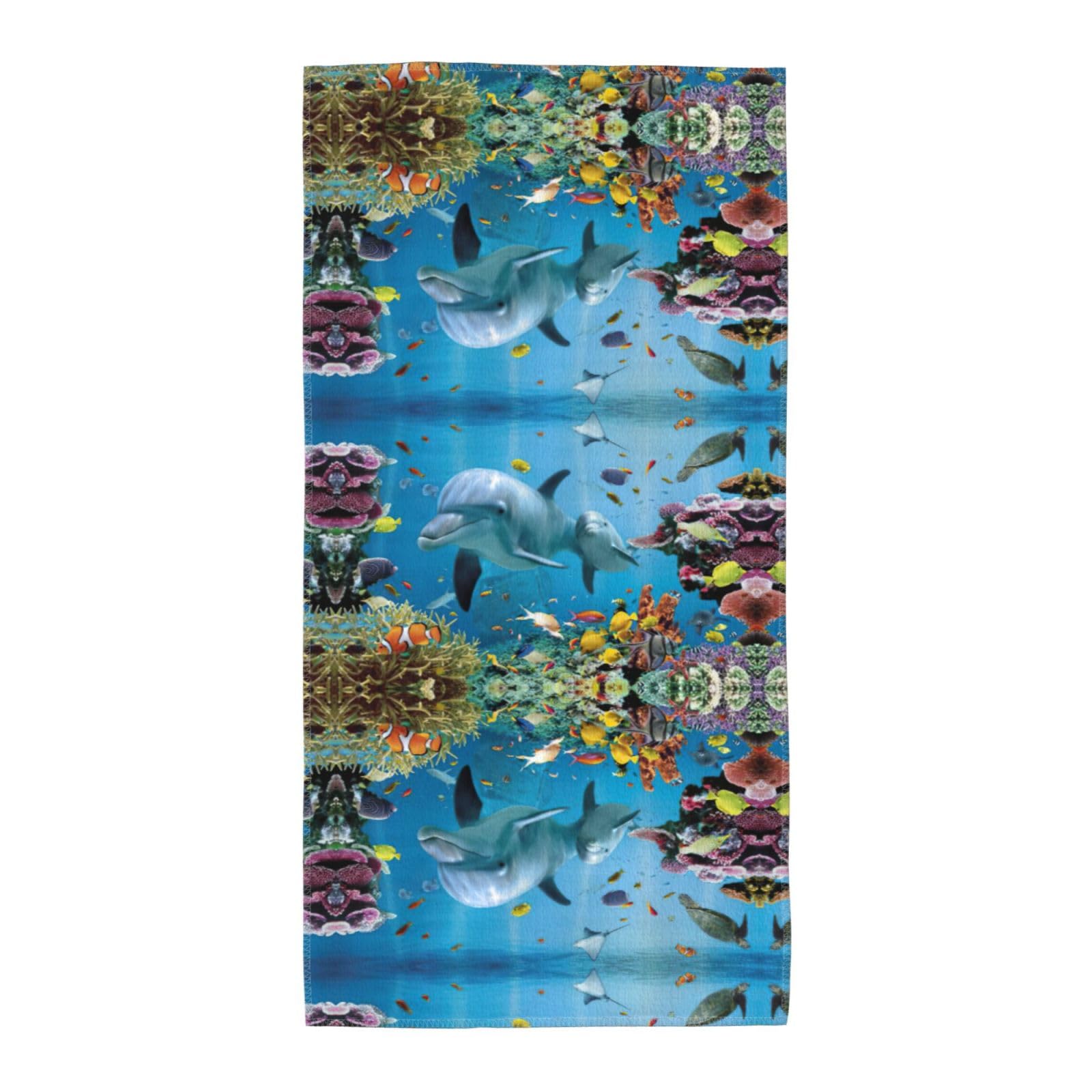 WYCZHY Ocean Dolphin Looking At You Printed Quick Dry Beach Towel For Camping Travel Vacation