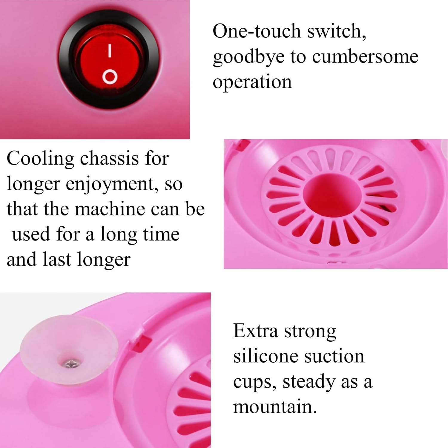 Mini Cotton Candy Machine with Sugar Scoop, Sticks 450W Electric Heating Cotton Candy Machine Maker with Large Splash-Proof Plate