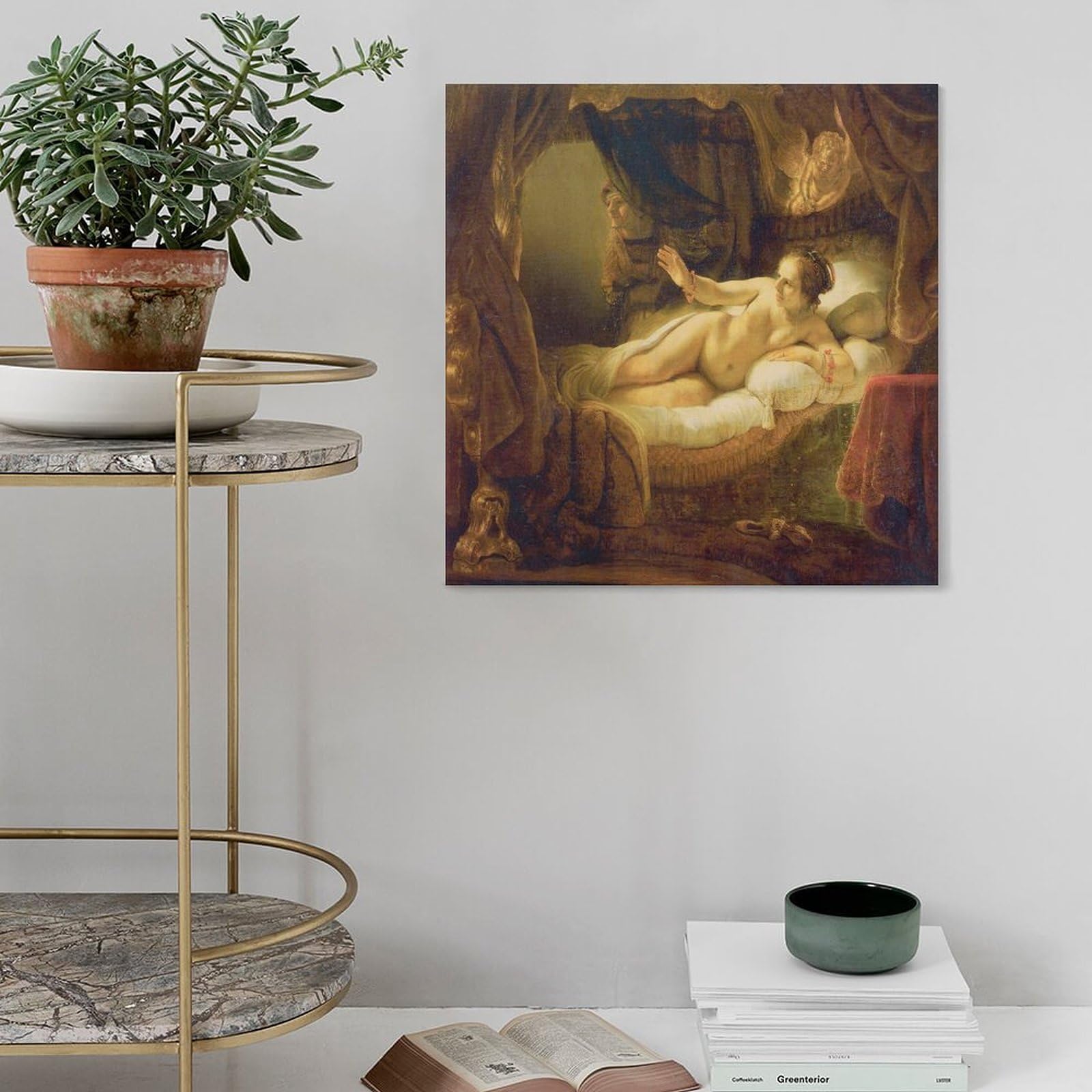 Amazon.co.jp: 画家レンブラント名画ダナエ ポスター ホーム装飾