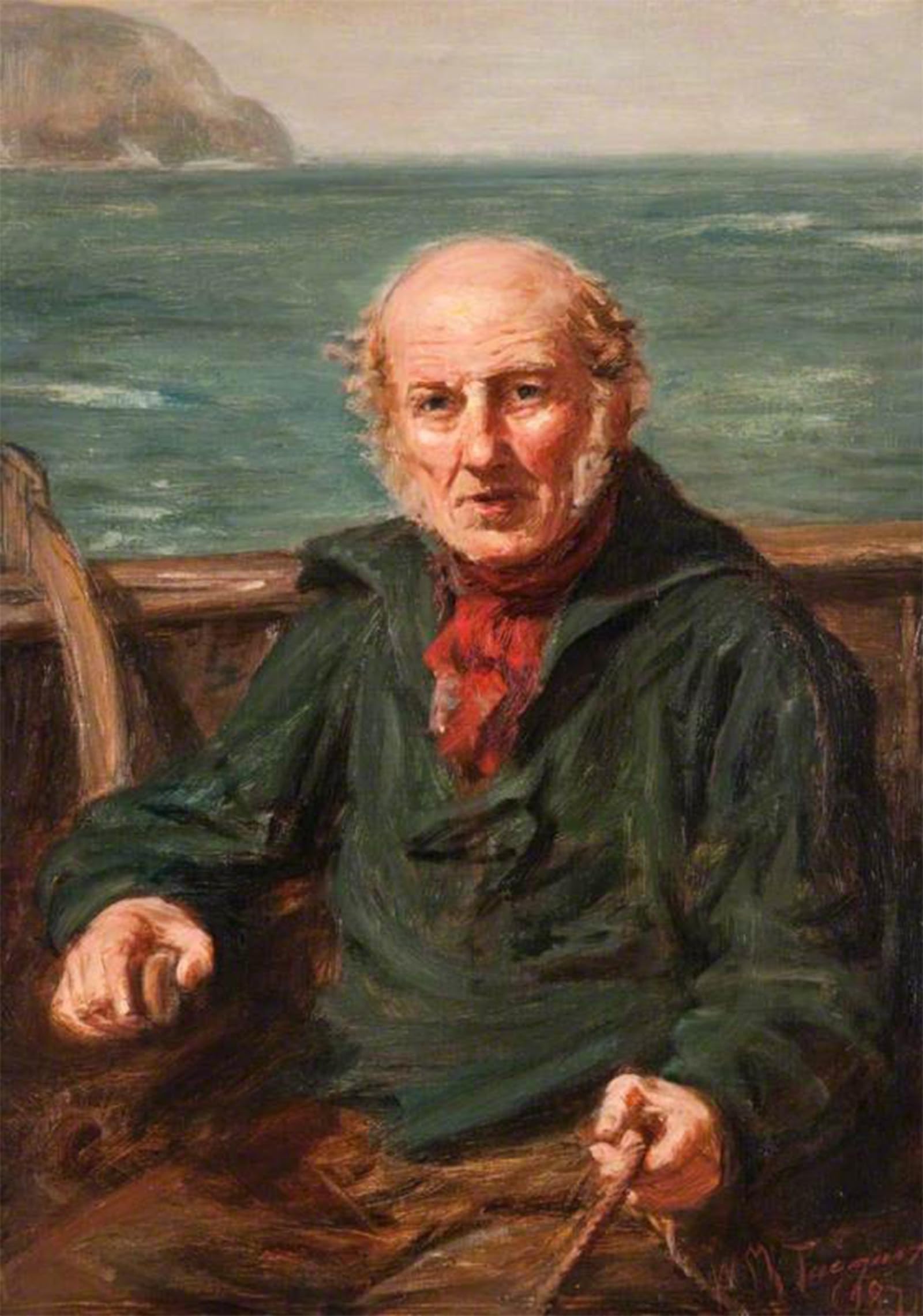 ARTXLXXBN Famous Prints Artwork Pictures Poster Painting Art the Old Fisherman by William Mctaggart Artwork Landscape Pictures for Home Decor 60x90cm