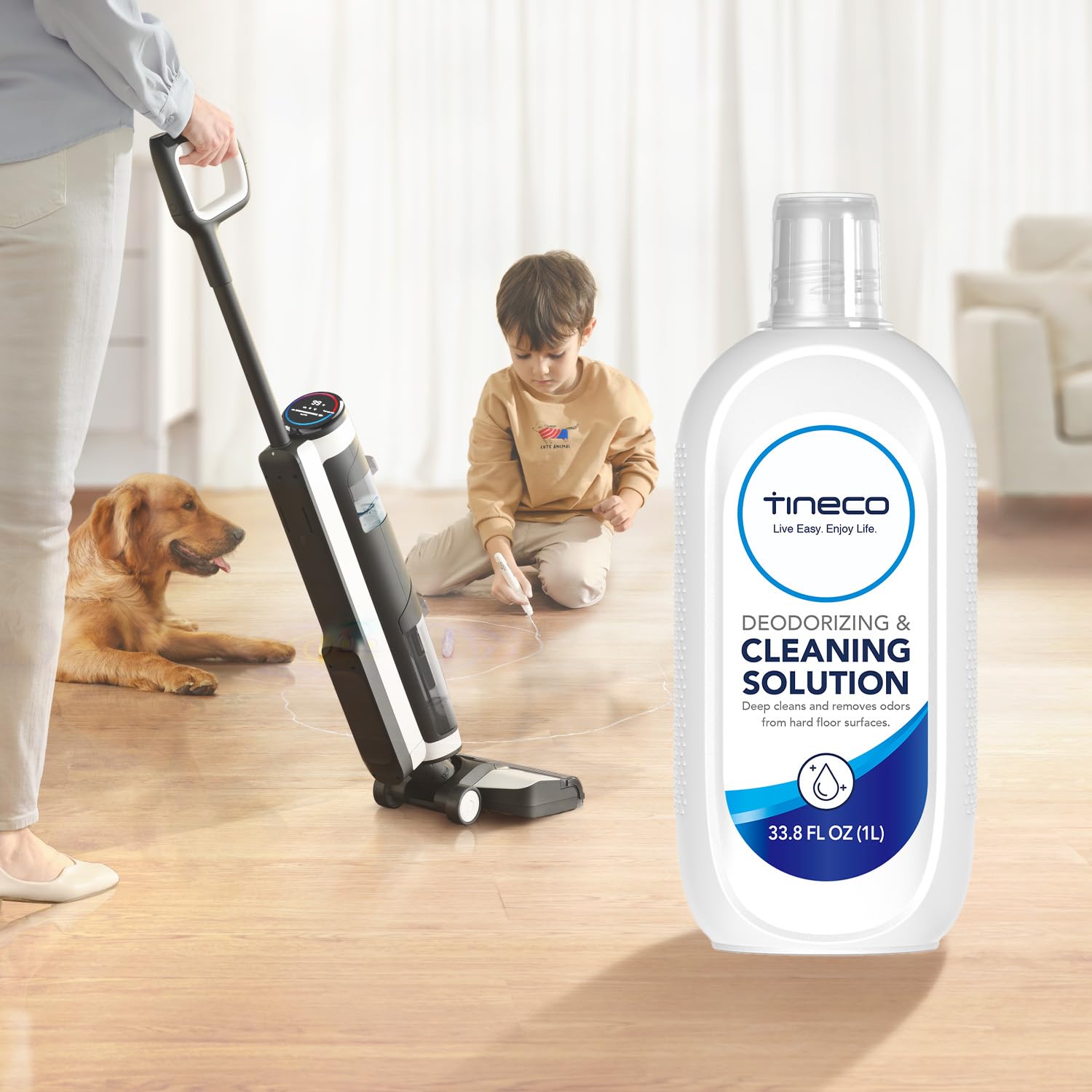 Tineco Multi-Surface Bodenreiniger 2L für Tineco Nass Trockensauger S7 Stretch/i5/i6/Stretch S6/Switch S7/S9 Artist/Floor One S5 S6 S7Series (AUSSER iFloor 5 Steam,S5, S7 Stretch Steam), 1L*2