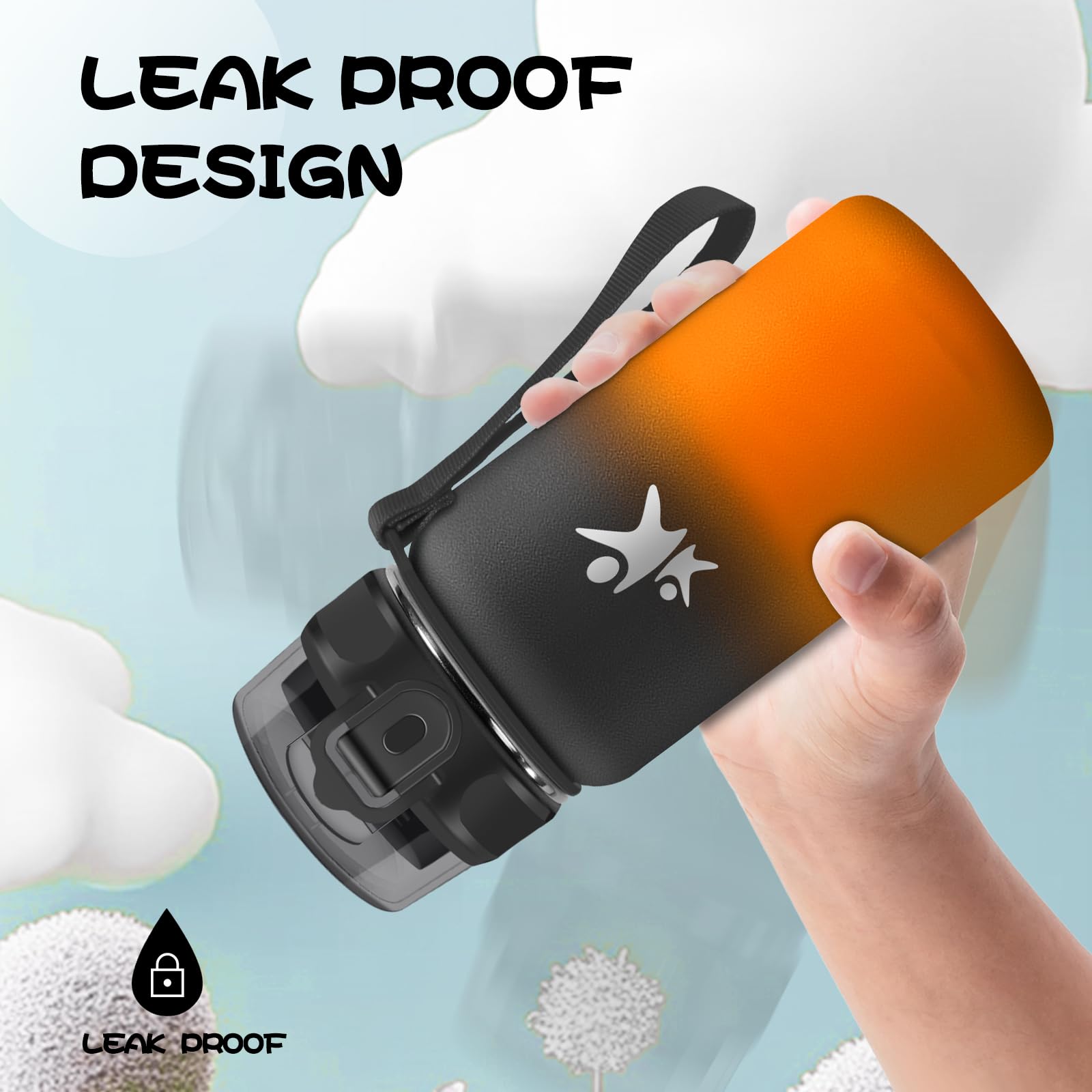 KollyKolla Borraccia Termica 500ml, a Prova di Perdite, Borracce Termiche con Cannuccia, Riutilizzabile, Facile Pulizia, senza BPA, Borraccia per Bambini, Adulto, Campeggio, Scuola, Ufficio