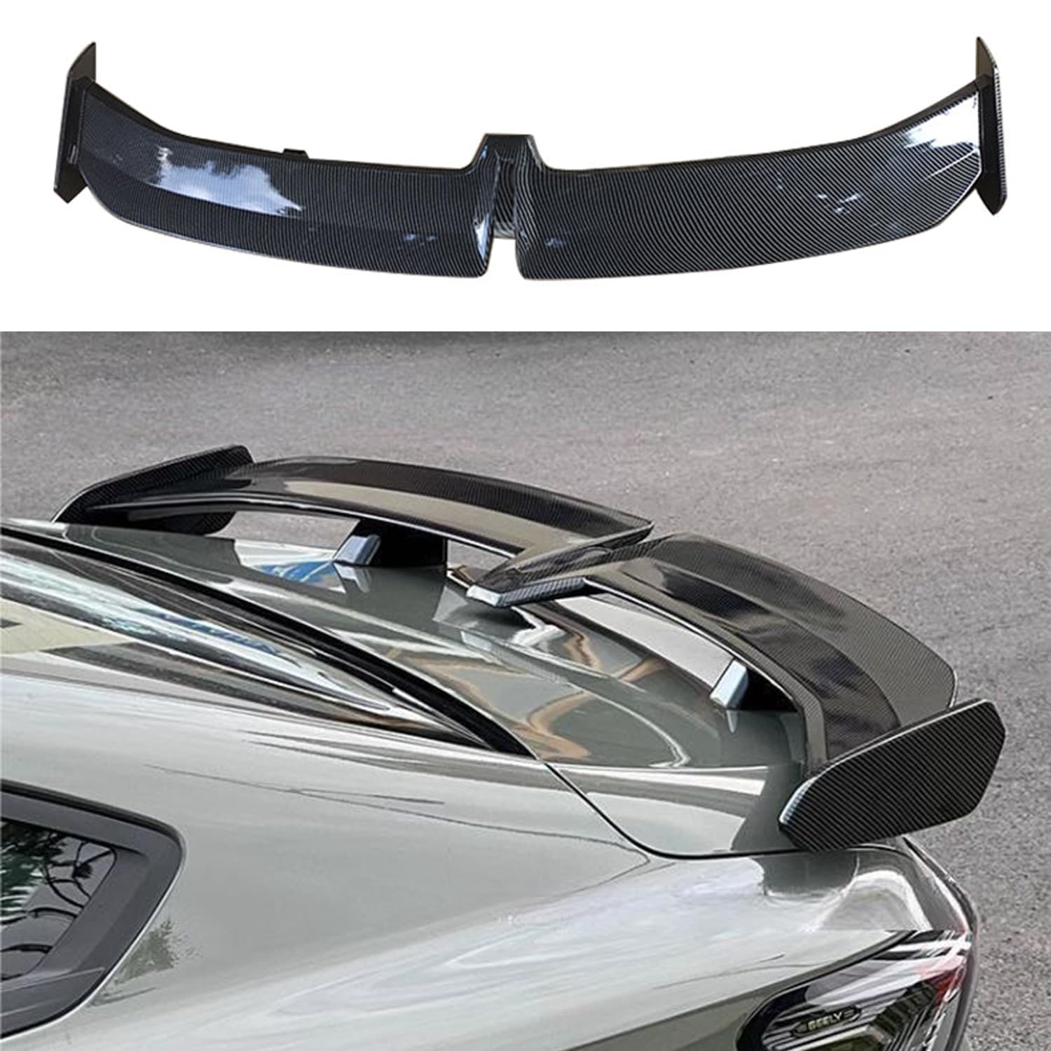 Auto Spoiler Posteriore per Peugeot 308 CC T7 4B Coupe Cabrio 2009-2015 Spoiler sul Tetto Posteriore Alettone Ala Labbro Performance Spoiler Decorazione Accessori,Carbon Fiber Look