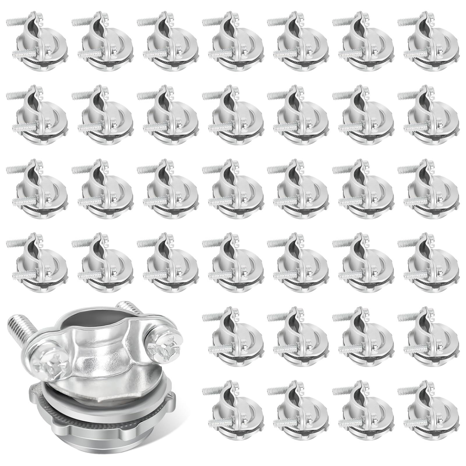 36 PCS 3/8" Cable Connectors for Romex/AC/MC/Flex, Zinc Alloy Wire Clamps — Amazon image 10