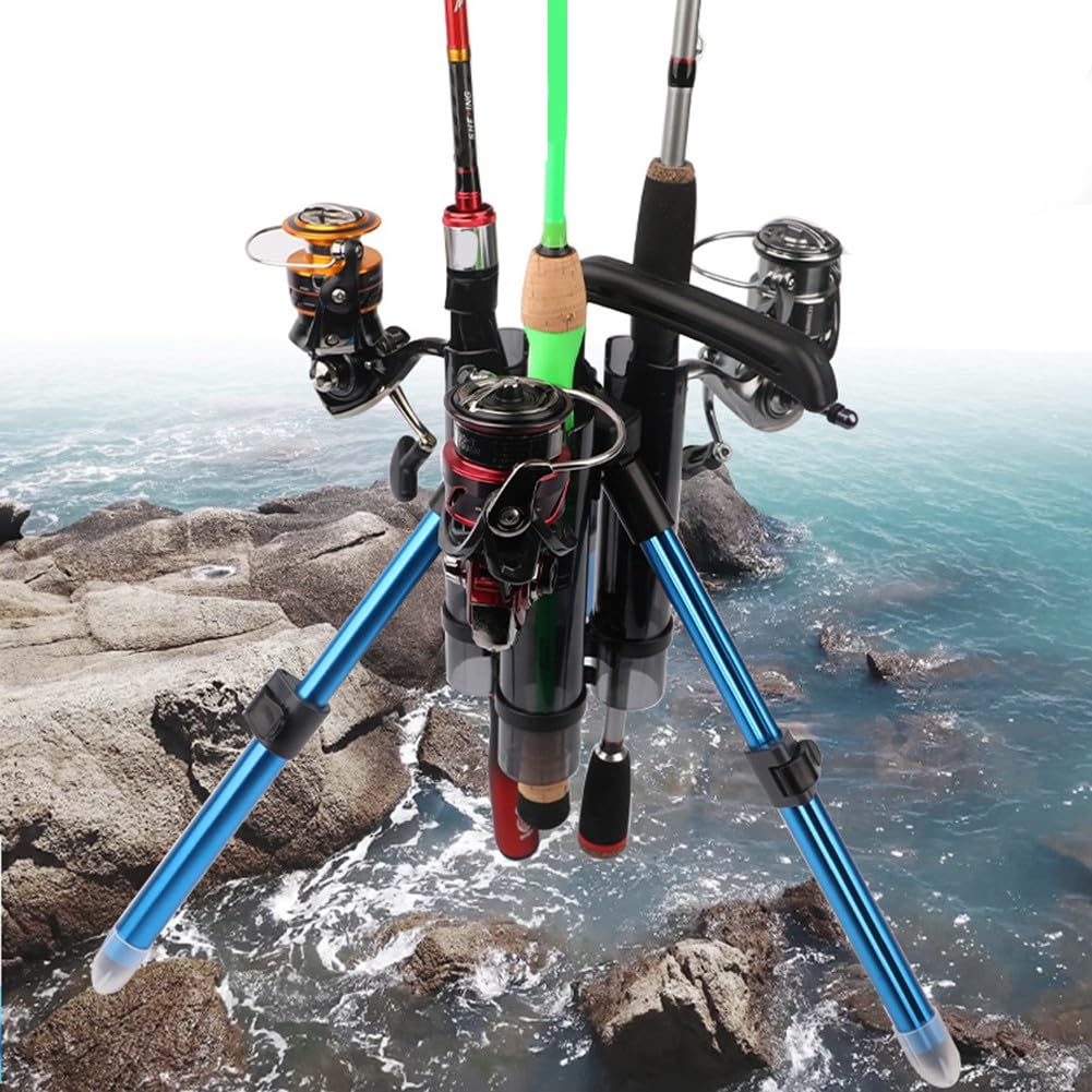 Support de trépied pliable réglable pour canne à pêche