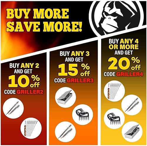 Miniatura 9 de Brochetas de acero inoxidable de 17 pulgadas para barbacoa, de metal plano largo y reutilizable, juego de 10 palitos de barbacoa con práctica bolsa