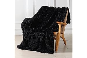 Cuddle Up in Comfort: Tuddrom Black Fur Throw Blanket for Ultimate Coziness