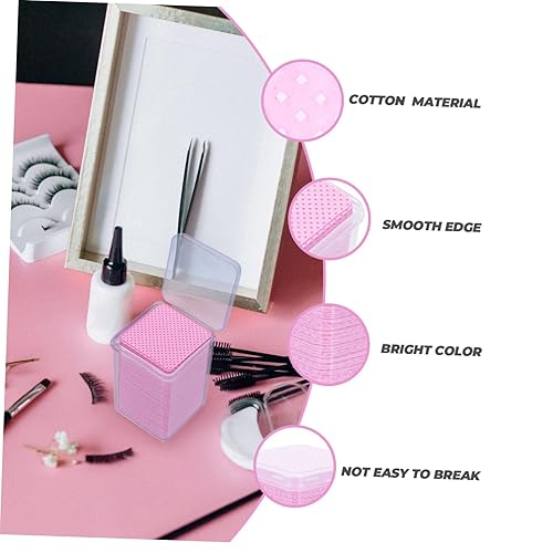 MERRYHAPY 600pcs Glue Bottle Wiping Cloth Removal Tool Eyelash Glue Cleaning Pads(Pink)