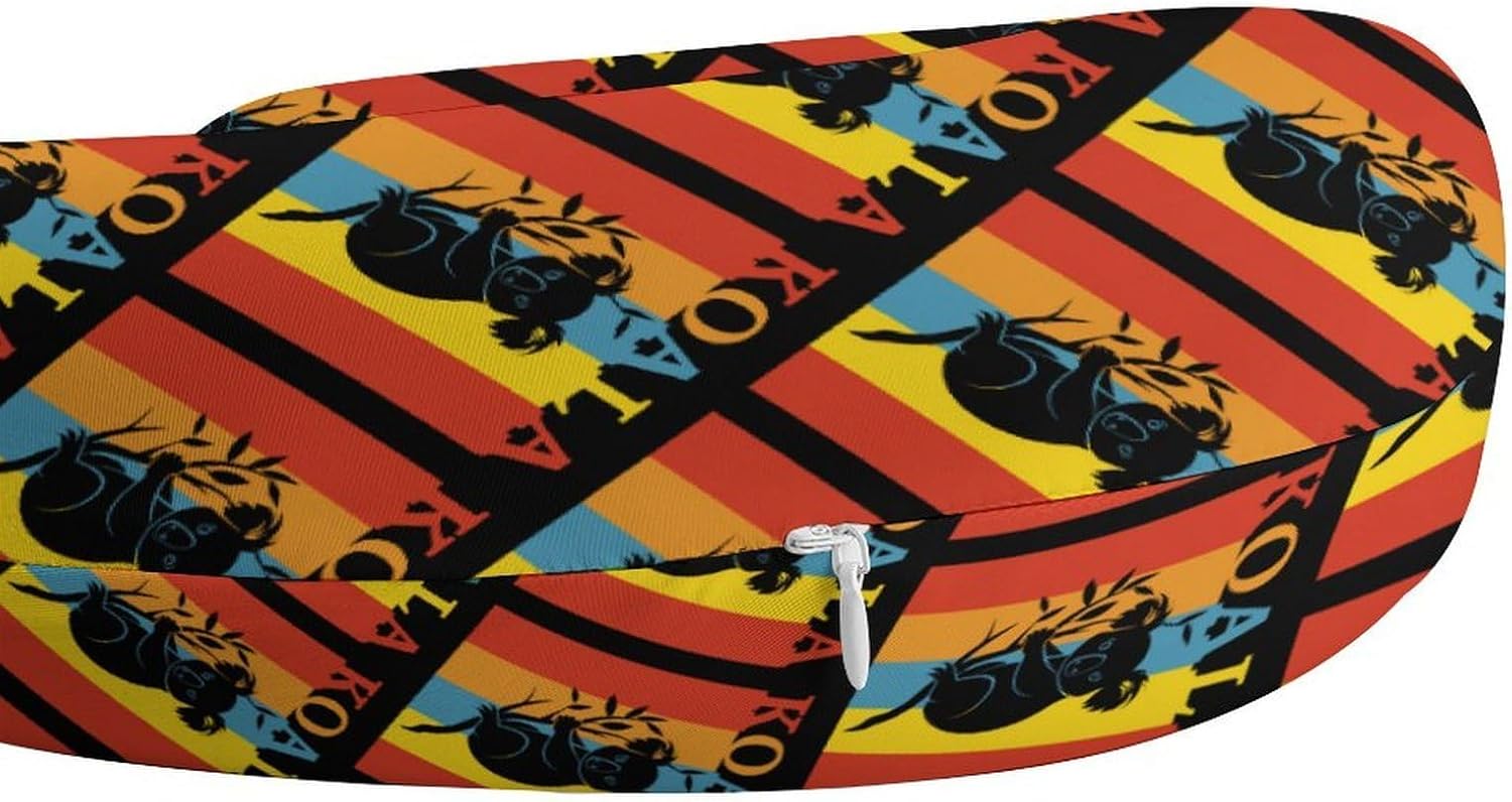 Vintage Koala Bear Travel Pillow U Shape Neck Pillow Washable Pillowcase for Sleeping Chair