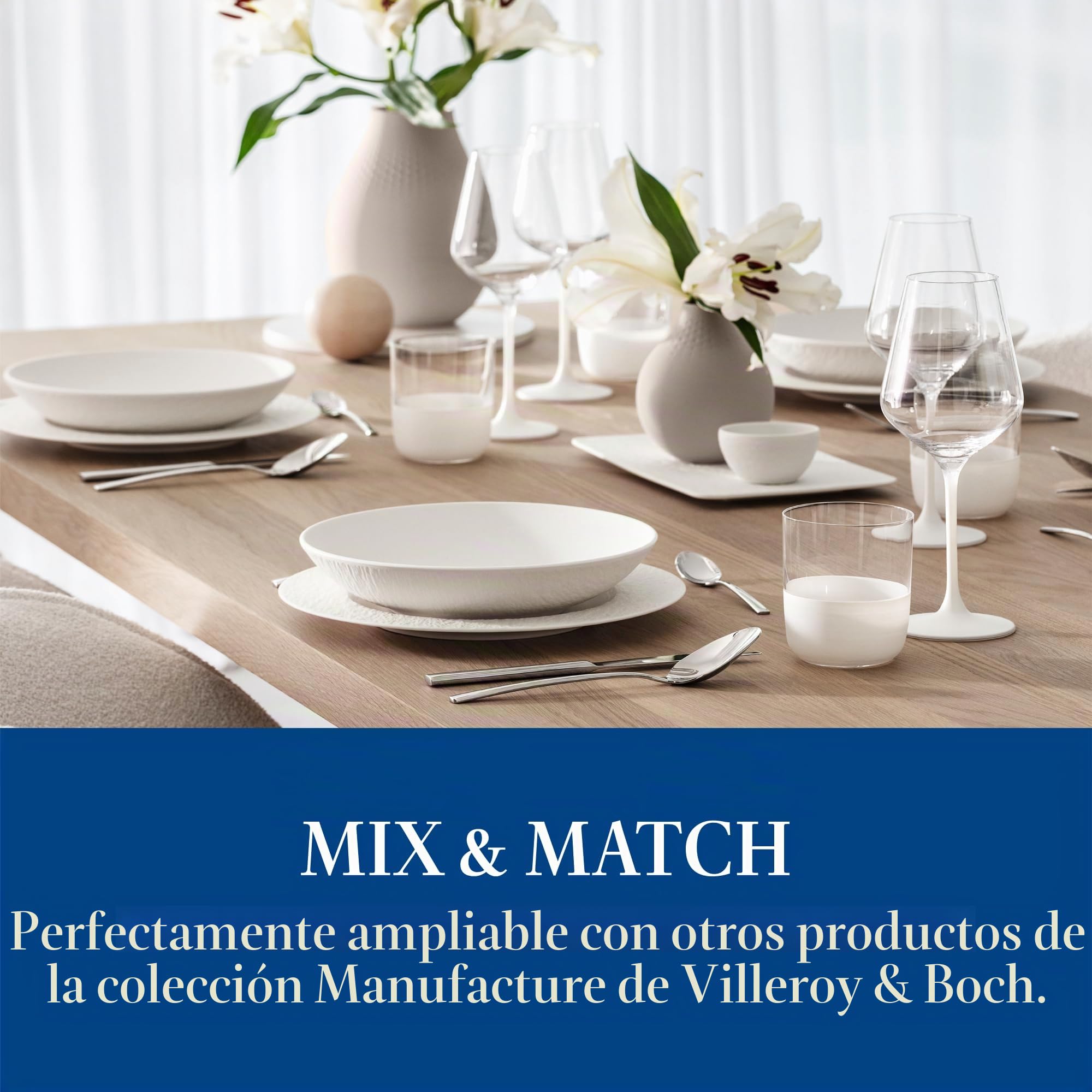 Villeroy & Boch - Manufacture Rock blanc Juego de copas de vino tinto, 4 piezas. Juego de copas para vino tinto, 470 ml, Cristal, Aspecto de pizarra blanco mate