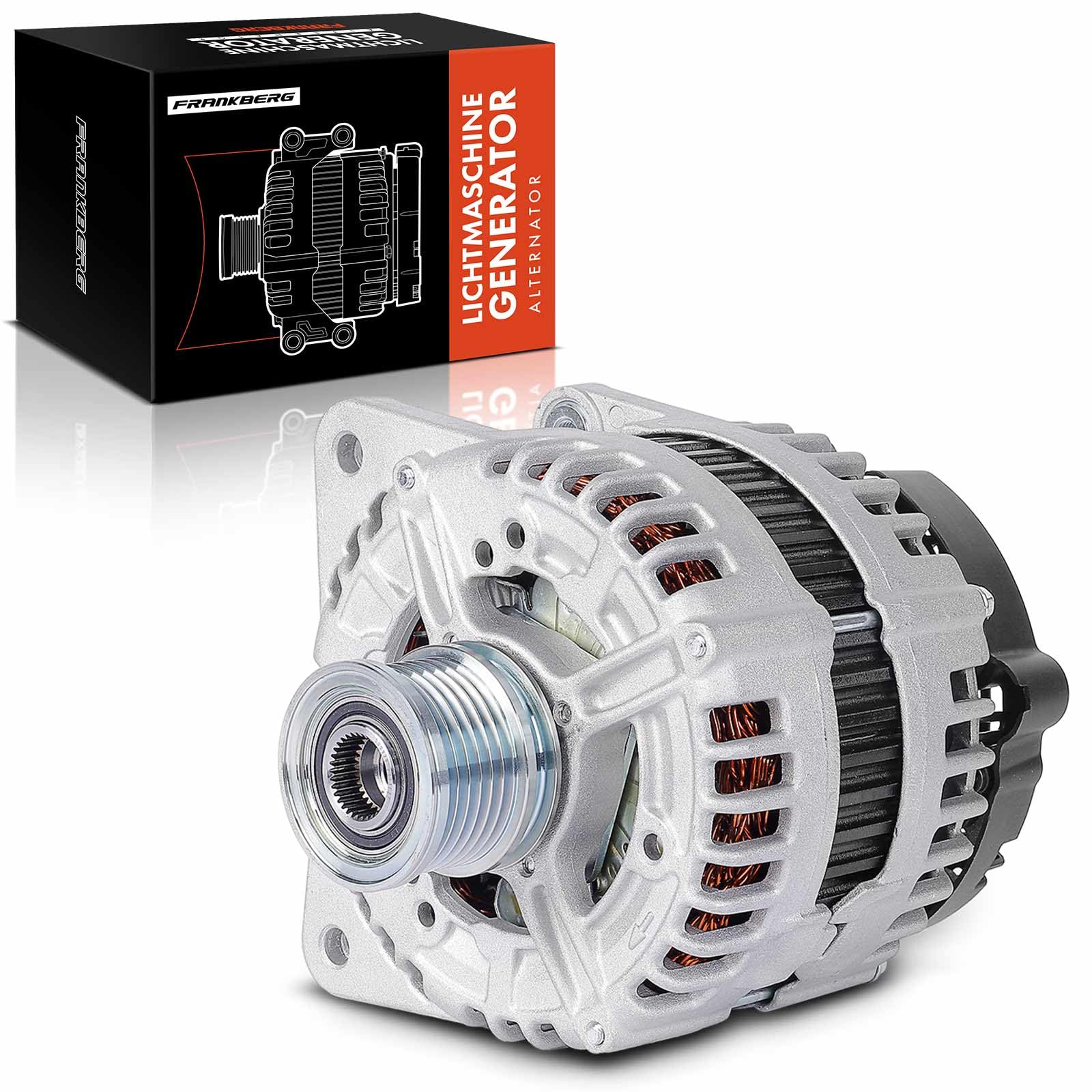 Frankberg Lichtmaschine Generator 180A Kompatibel mit A4 8W2 8WC 2.0L 2015-2021 Golf VII 5G1 BE1 BE2 BQ1 1.6L-2.0L 2012-2021 Pas.sat 3G2 CB2 1.6L-2.0L 2014-2021 Replace# 03G903016LX