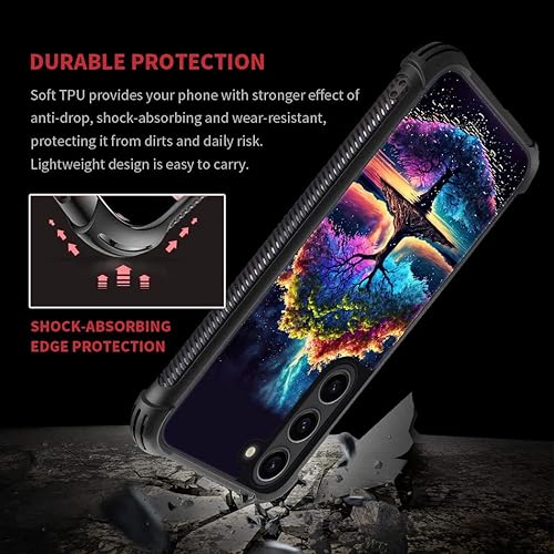 Miniatura 5 de ZHEGAILIAN Funda compatible con Samsung Galaxy S21, hermosa funda de árbol de la vida para Galaxy S21 mujeres niñas, a prueba de golpes y caídas