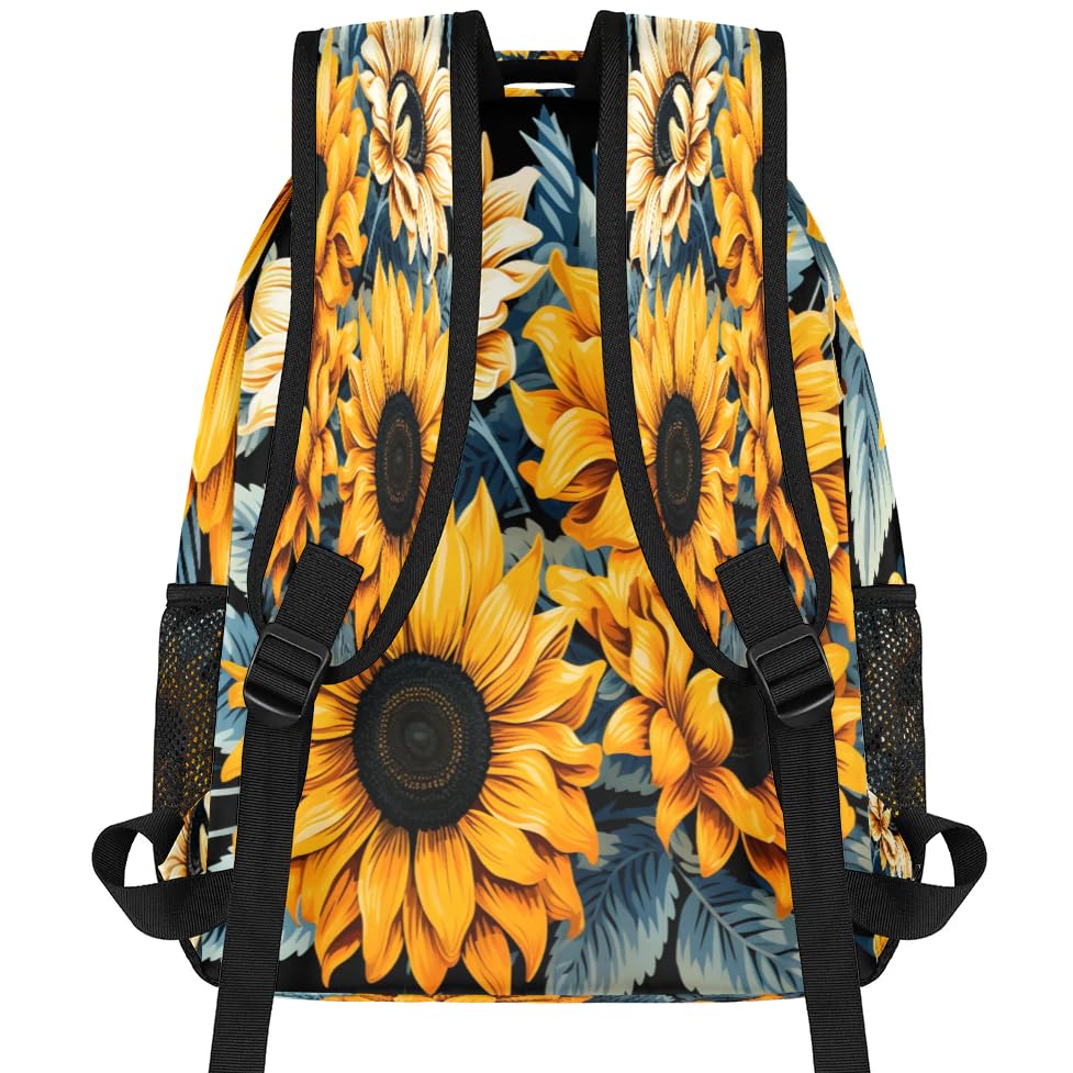 Rustic Sunflower Backpacks Travel Backpack for Women Men Waterproof Bookbag Laptop Backpack with Compartment Traveling Back Pack for Work, Sport, Gym3