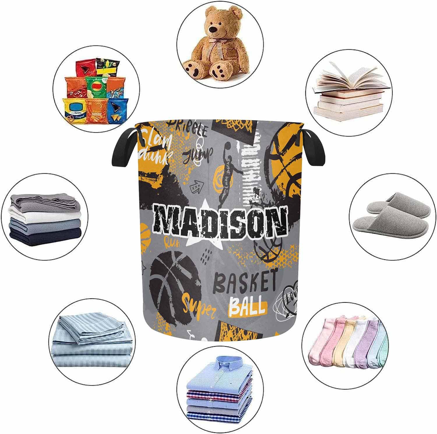 Personalized Soccer Laundry Hamper - Custom Name Collapsible Basket For Boys & Girls - View #11