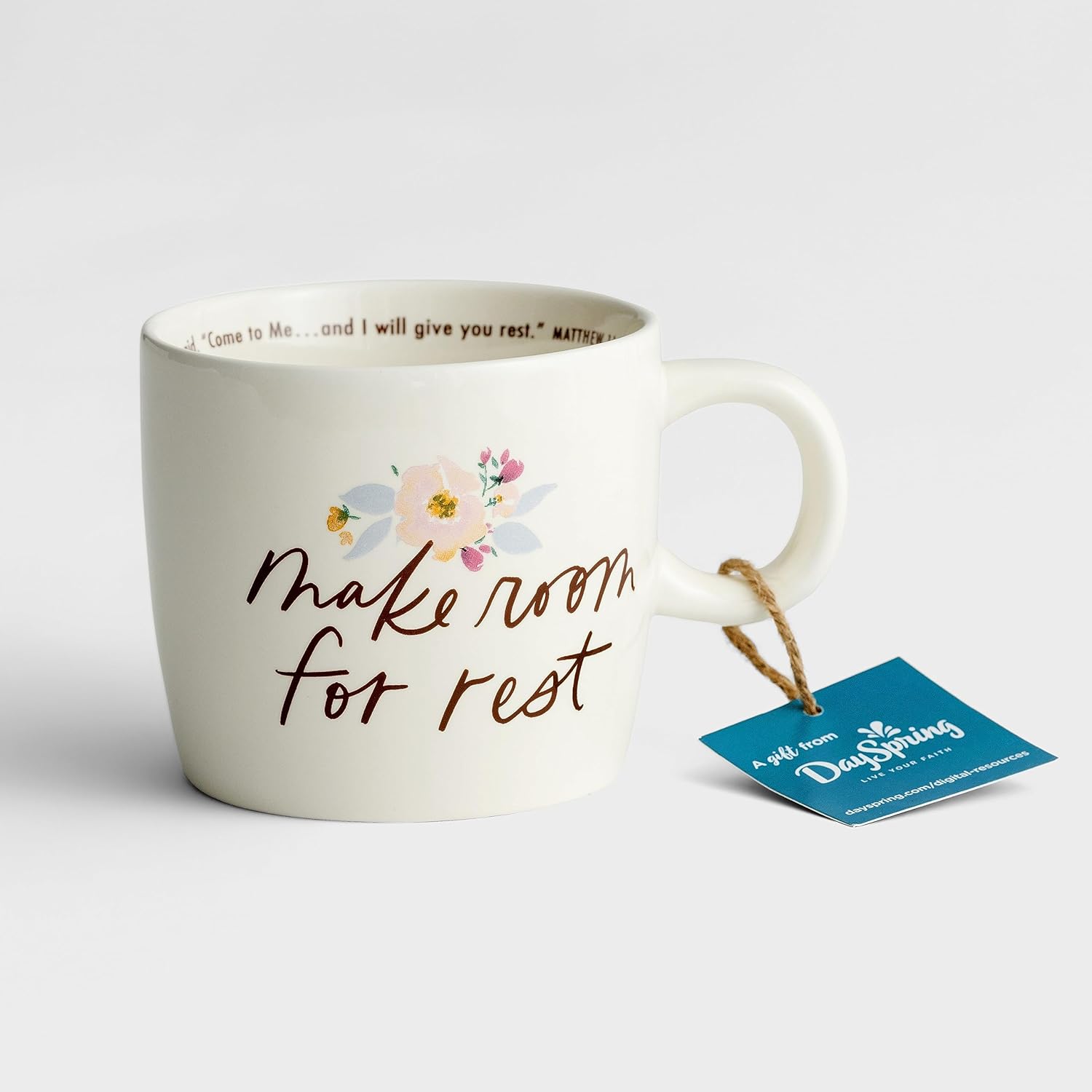 DaySpring - Studio 71 - Make Room For Rest - Inspirational Ceramic Mug, 16 oz, White (J4675) - Image 3