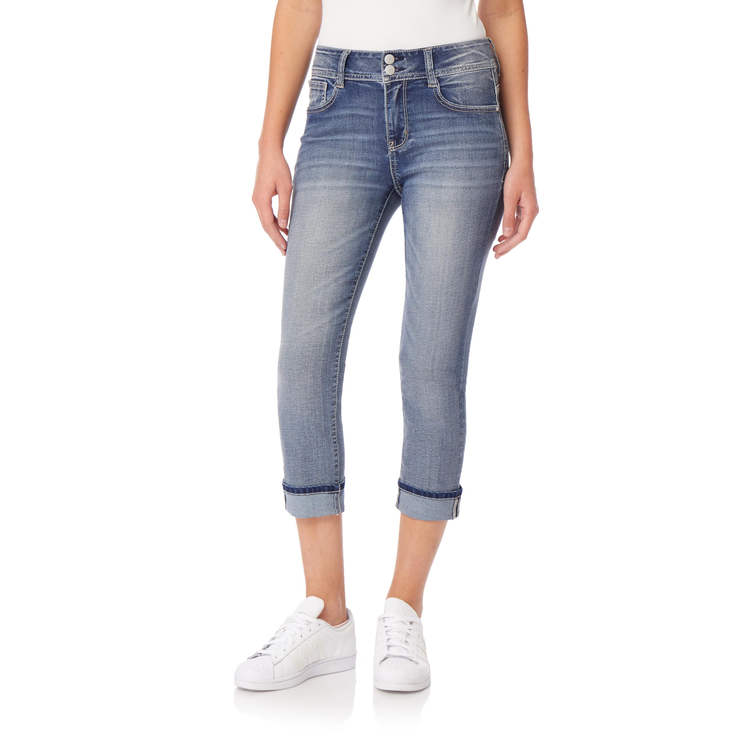 WallFlower Women's Flirty Curvy Crop Jeans
